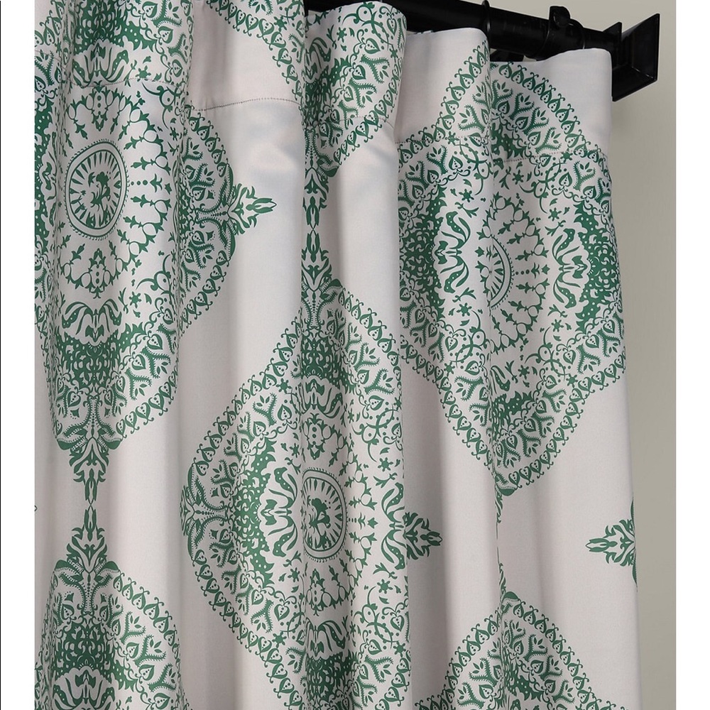 BOHO Pair Mandala Henna Green Blackout Curtain 96”